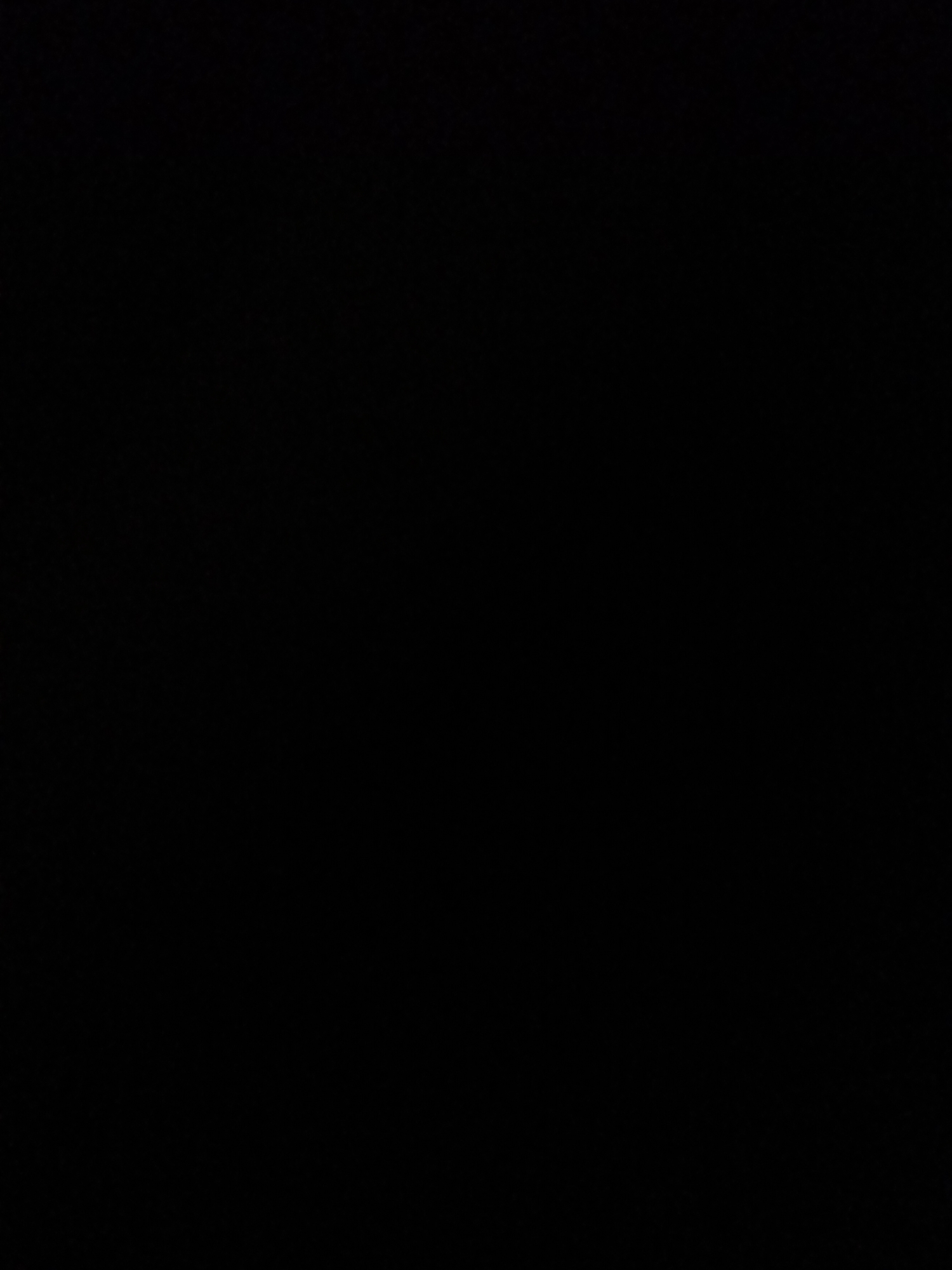 The image is completely black, indicating no visual information is present. It is not possible to provide a description of the scene, location, people, subjects, objects, actions, interactions, or environment based on this input.