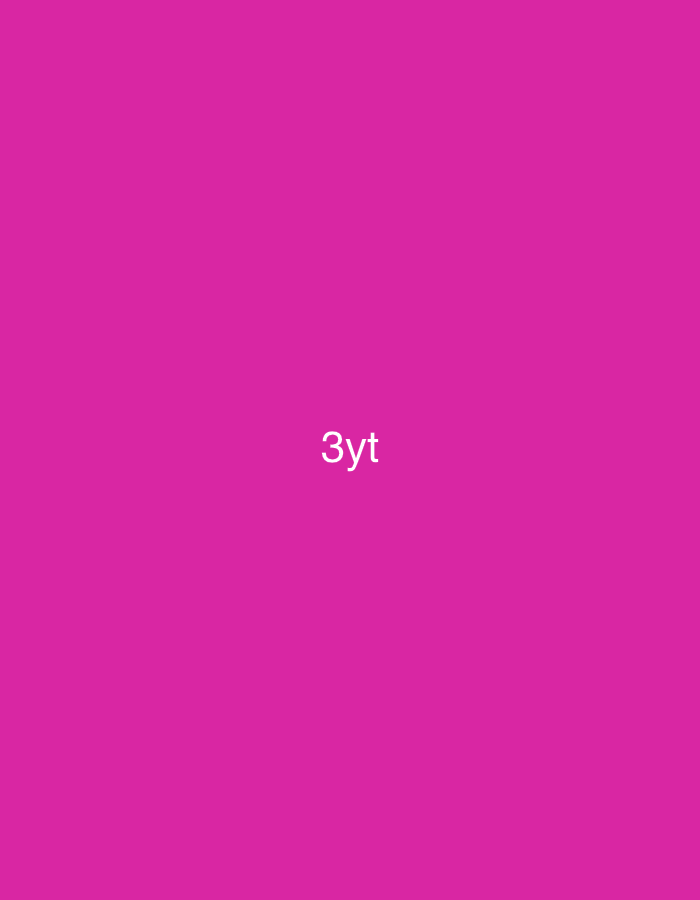 The image displays a solid magenta-colored background. Centered horizontally and vertically on this background is the text "3yt" rendered in white sans-serif font. No other subjects, objects, people, actions, interactions, or environmental details are discernible within the frame. The visual content of the image provides no discernible information to suggest a specific physical location, nor any elements indicative of the city of Casablanca, Morocco, or any other geographical area.
