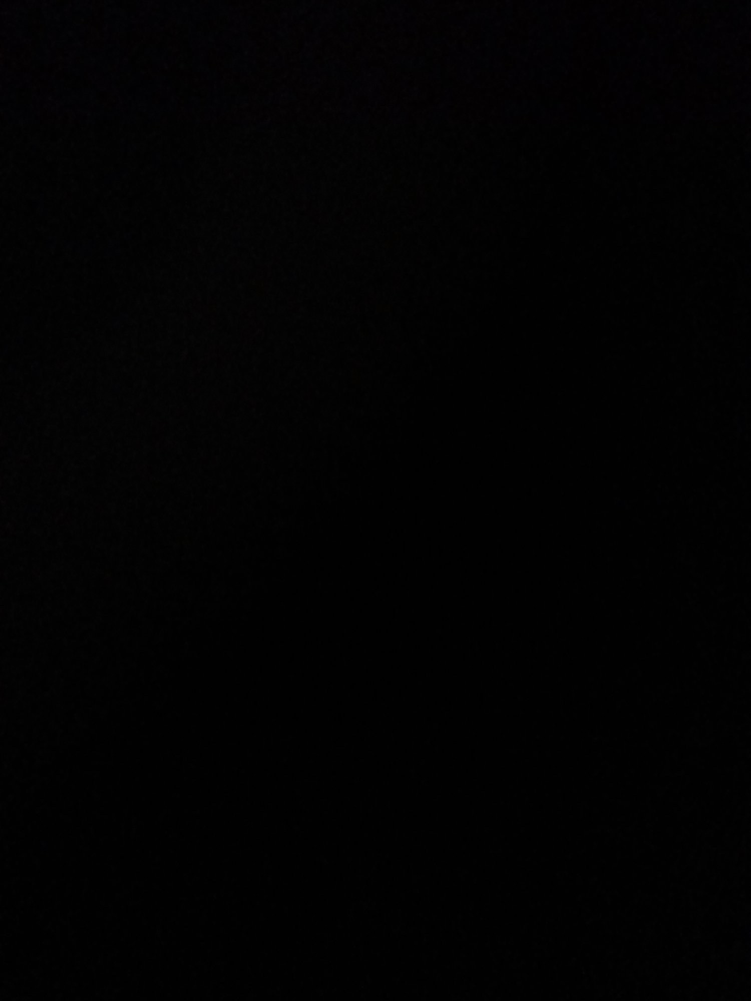 The image is entirely black, with no discernible subjects, activities, or details visible. It is impossible to determine any information about people, objects, scenes, setting, time of day, weather, location cues, or emotions. There is also no visible text within the image.