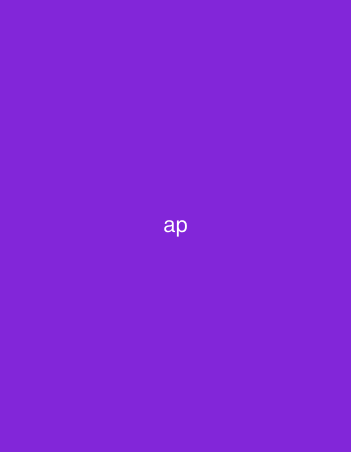 The image is a solid purple background with the white text "ap" centered on the lower half. The location of Měčín, Czechia is irrelevant to the visual content of the image.