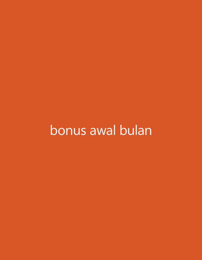 The image is a simple, flat, orange background with white text centered on it. The text reads "bonus awal bulan". There is no information available about this image relating to the city of South Tangerang, Indonesia.