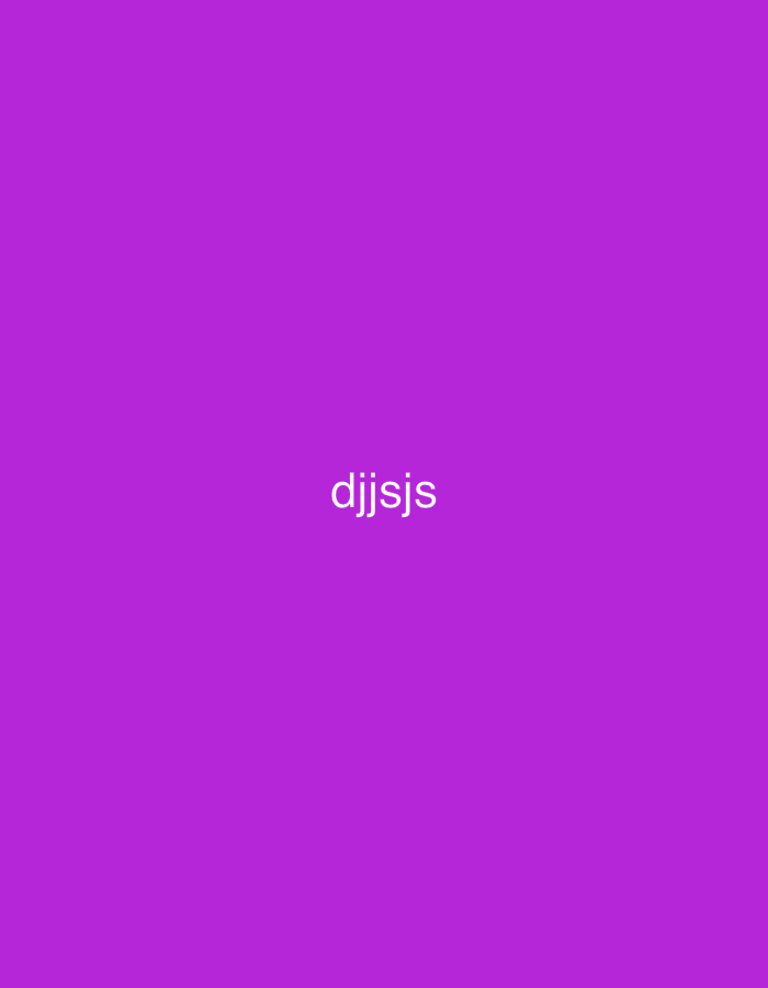 A purple background with the white text "djjsjs" in the center.