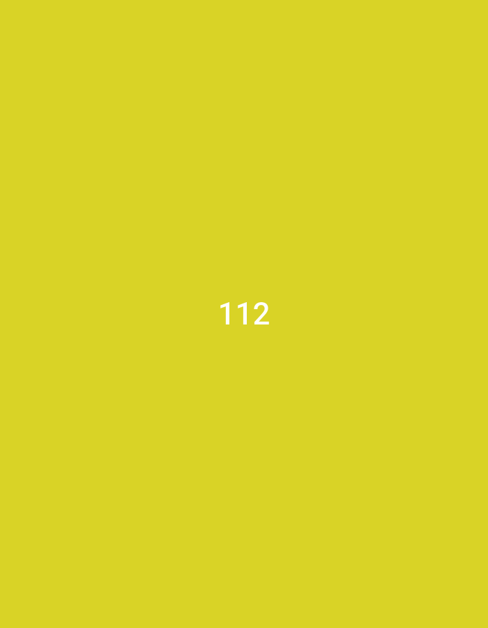 The image features a uniform yellow background with the white numerical text "112" centrally positioned. This visual representation is associated with the city of Casablanca, Morocco.