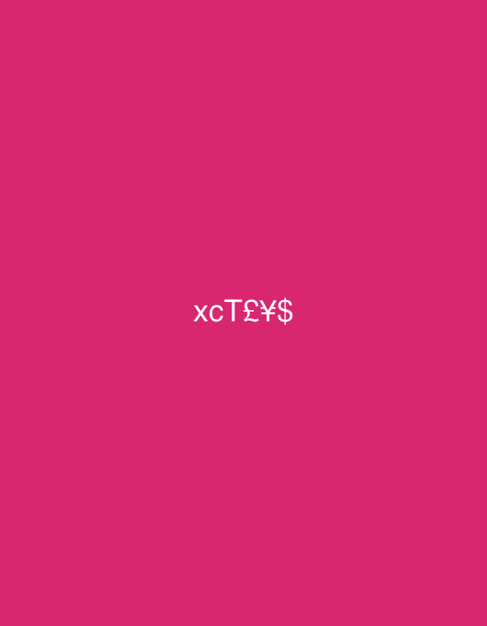 The image displays a solid, uniform magenta background. Centered on this background is a horizontal sequence of six white characters: 'xcT£¥$'. These characters include two lowercase Latin letters ('x', 'c'), one uppercase Latin letter ('T'), and three distinct currency symbols ('£', '¥', '$'). No discernible geographical features, architectural landmarks, or other contextual elements are present to indicate a specific location in the city of Casablanca, Morocco, or any other physical environment.