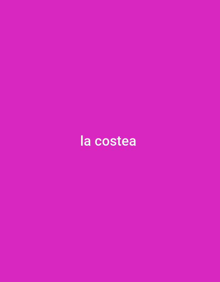 The image displays the text "la costea" in white lettering against a vibrant magenta background. There are no discernible elements of the city of Cricova, Moldova, present in the image.