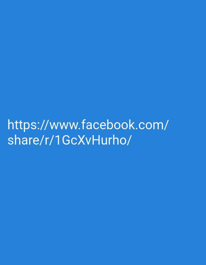 The image is a screenshot of text on a blue background. The text reads "https://www.facebook.com/share/r/1GcXvHurho/". There is no indication of location in Lakea Satu, Indonesia.