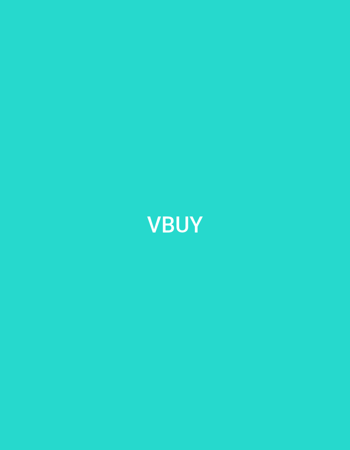 The image displays a plain, solid teal background. Centered horizontally and vertically on this background is the text "VBUY" rendered in a simple, sans-serif font in white uppercase letters. There are no other subjects, objects, people, actions, interactions, or environmental details present. The image is a graphic design and does not depict a physical location in Casablanca, Morocco, or any other city.