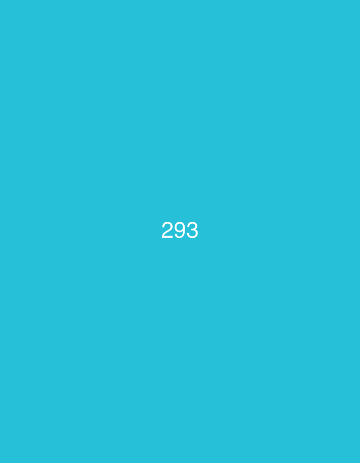 The image is a plain, solid turquoise background with the number "293" in white text centered horizontally and vertically. There are no other objects or subjects present. This image does not depict any location in the city of Đà Nẵng, Vietnam.