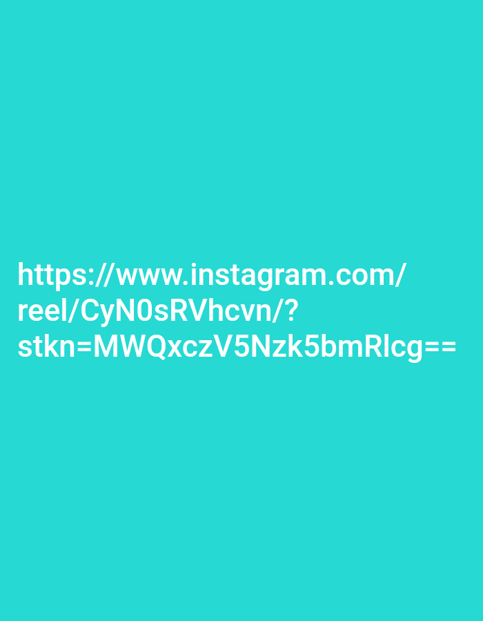 The image displays text on a solid teal background. The text is white and appears to be a URL. The URL reads "https://www.instagram.com/reel/CyN0sRVhcvn/?stkn=MWQxczV5Nzk5bmRIcg==". There is no information about the city of Cijeruk, Indonesia, in this image.