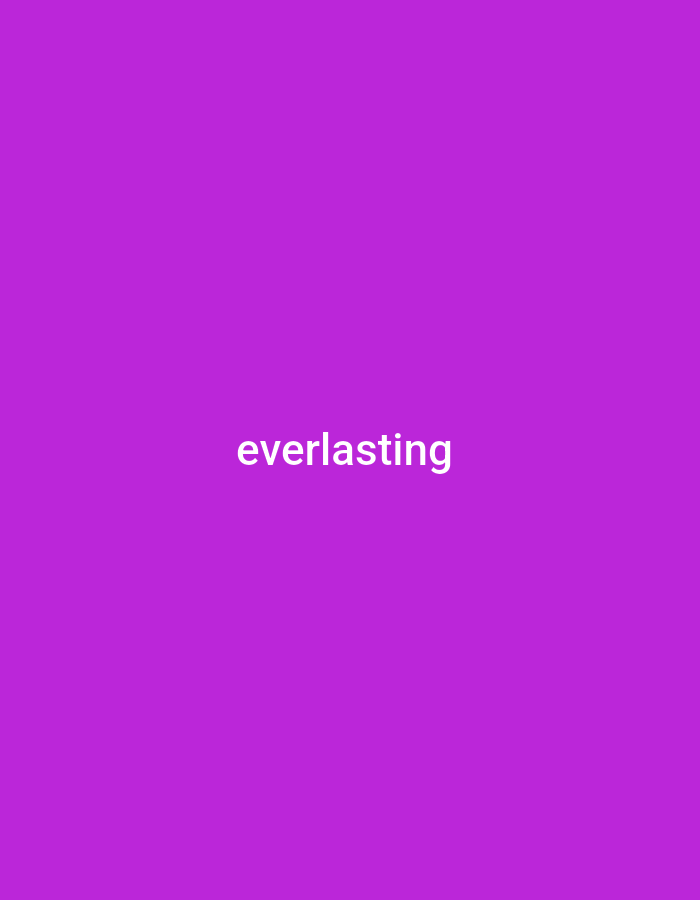 The image shows the word "everlasting" written in white text against a solid purple background. There is no discernible location in Jalingo, Nigeria, or any other urban environment present in the image. The image is a minimalist graphic design.