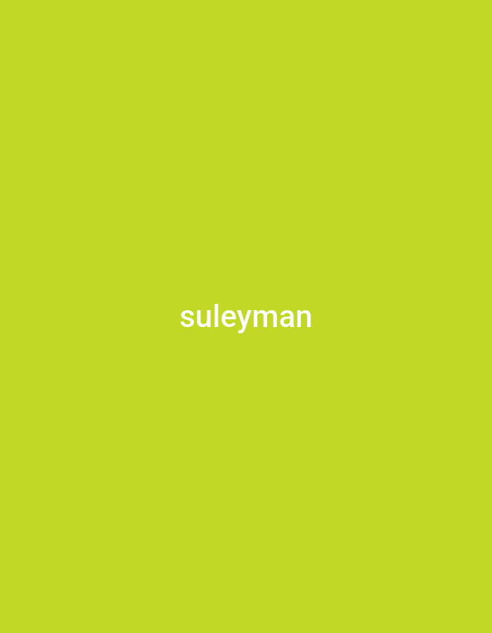 The image is a solid chartreuse color with the word "suleyman" written in white centered in the image. The image does not contain any information about a location or the city of Yerevan, Armenia.