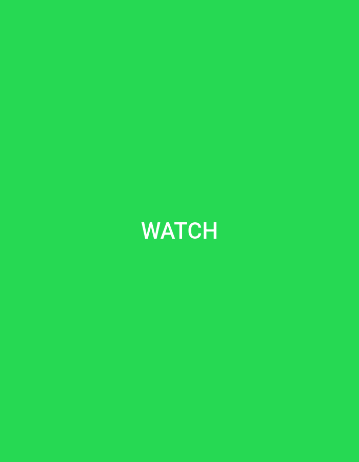 The image displays a solid, vibrant green background. Centered both horizontally and vertically within this field is the word "WATCH," rendered in bold, white, uppercase sans-serif letters. No other subjects, objects, people, actions, interactions, or environmental details are depicted. The location for this scene is identified as the city of Casablanca, Morocco.