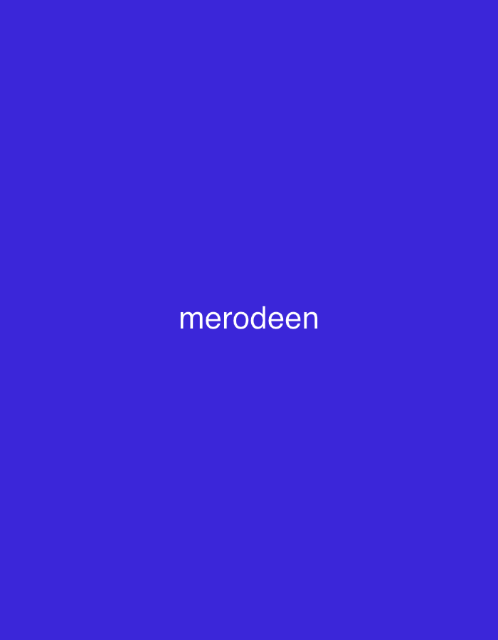The image features a solid, uniform dark blue background. Centered on this background is the word "merodeen," written in white, lowercase, sans-serif typography. There are no other visible subjects, objects, or activities depicted. The scene is entirely abstract, presenting only a color field with text. No specific setting, time of day, weather conditions, or emotional cues are discernible from the image itself. While the context is given as Santa Ana, Venezuela, the image provides no visual elements to suggest this location. The focus of the media file is solely on the word against the plain blue backdrop.
