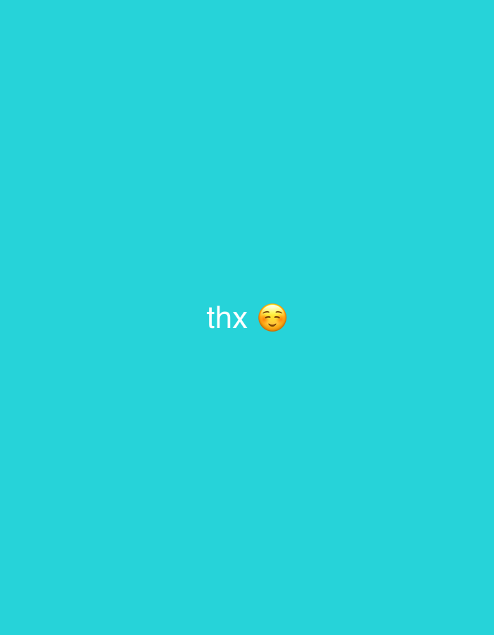 The image displays a plain, solid turquoise blue background. Centered on this background are two elements: the white lowercase text "thx" and a yellow smiling face emoji with closed, happy eyes and slightly rosy cheeks (☺️). There are no people, objects, or discernible activity. The overall impression is one of a simple, digital message conveying thanks or gratitude. No specific time of day, weather, or location cues are visible.