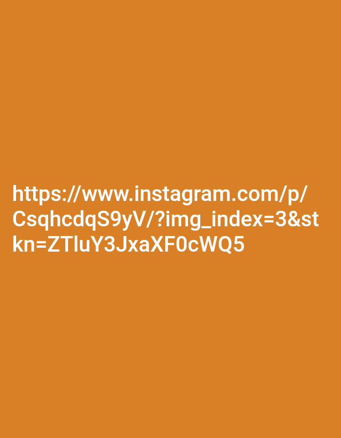 The image displays a plain, orange background with white text. The text is a URL that appears to be an Instagram link. There are no other discernible objects, people, or environmental details present in the image. The location in Cijeruk, Indonesia, is not relevant to the visual content of this image.