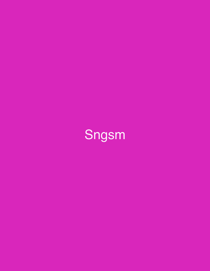 The image displays a solid, uniform magenta background. Centered horizontally and positioned slightly below the vertical midline is the white text "Sngsm" in a sans-serif font. No individuals, subjects, objects, actions, interactions, or environmental elements are depicted within the image. The image itself provides no visual information or contextual cues that would indicate a specific location in Casablanca, Morocco, or any other geographical area.