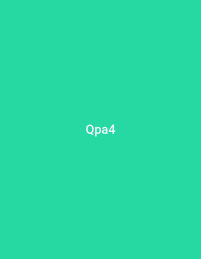 The image displays a plain teal background with the white text "Qpa4" centrally positioned. Located in the city of Casablanca, Morocco, the graphic contains no discernible people, objects, actions, interactions, or specific environmental features beyond the solid color and text.