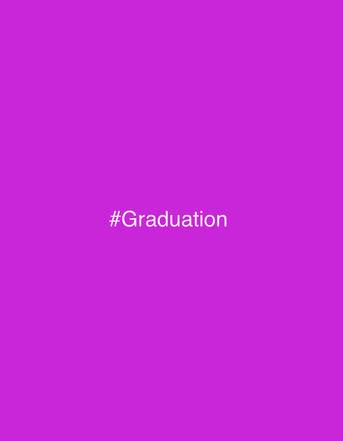 The image shows a solid purple background with the text "#Graduation" in white, centered in the image. There are no people, objects, or environmental details present. The image does not provide any information about the location of Blagoevgrad, Bulgaria.