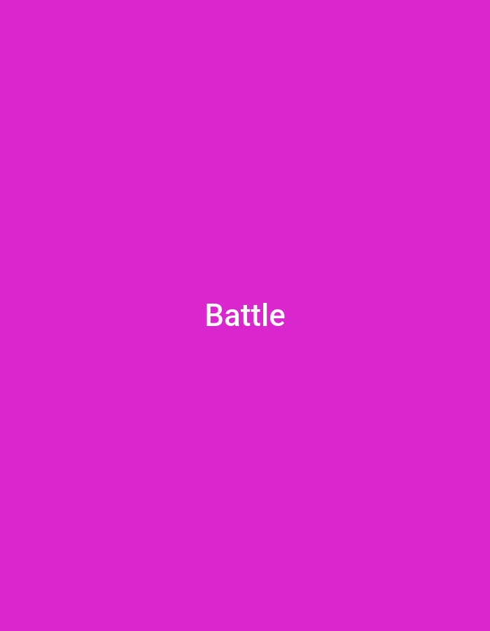 The image displays the word "Battle" in white text centered on a vibrant magenta background. The background is a solid, uniform color with no discernible patterns or features. No people, objects, or environmental details are visible. The word "Battle" is the sole subject of the image. There is no information in the image to suggest it is located in Jalingo, Nigeria.