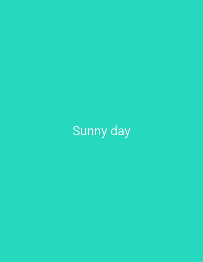 The image is a plain, solid teal background with the words "Sunny day" written in white text in the center. The text is horizontally aligned and appears to be centered vertically as well. There are no other discernible objects, people, or environmental details in the image. The location of Burgas, Bulgaria, is not depicted or referenced in the visual content.