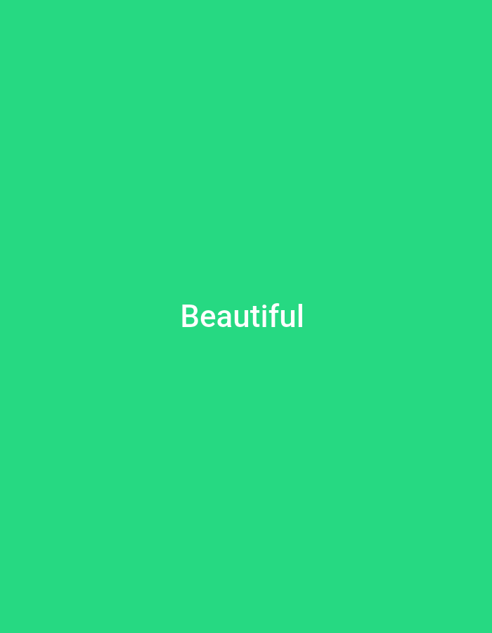 The image displays the word "Beautiful" in white text centered against a vibrant green background. There is no indication of Barnawa, Nigeria, or any specific location within a city. The image is a simple graphic with text on a solid color.