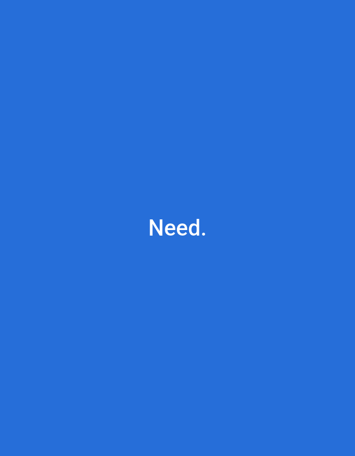 The image is a solid blue background with the word "Need." written in white text in the center. There is no information present in the image that would allow for a description of any location in Wuro Ngangandi, Nigeria.
