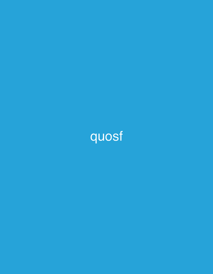 The image displays a solid, uniform blue background. Centered horizontally and vertically on this blue canvas is the word "quosf" rendered in white, sans-serif typography. The text is rotated 180 degrees, meaning each letter appears upside down. When viewed from left to right, the sequence of inverted letters is 'f', 's', 'o', 'u', 'q'. There are no other discernible subjects, objects, people, actions, or environmental elements present. The image provides no visual information to suggest a specific real-world location, including Casablanca, Morocco.