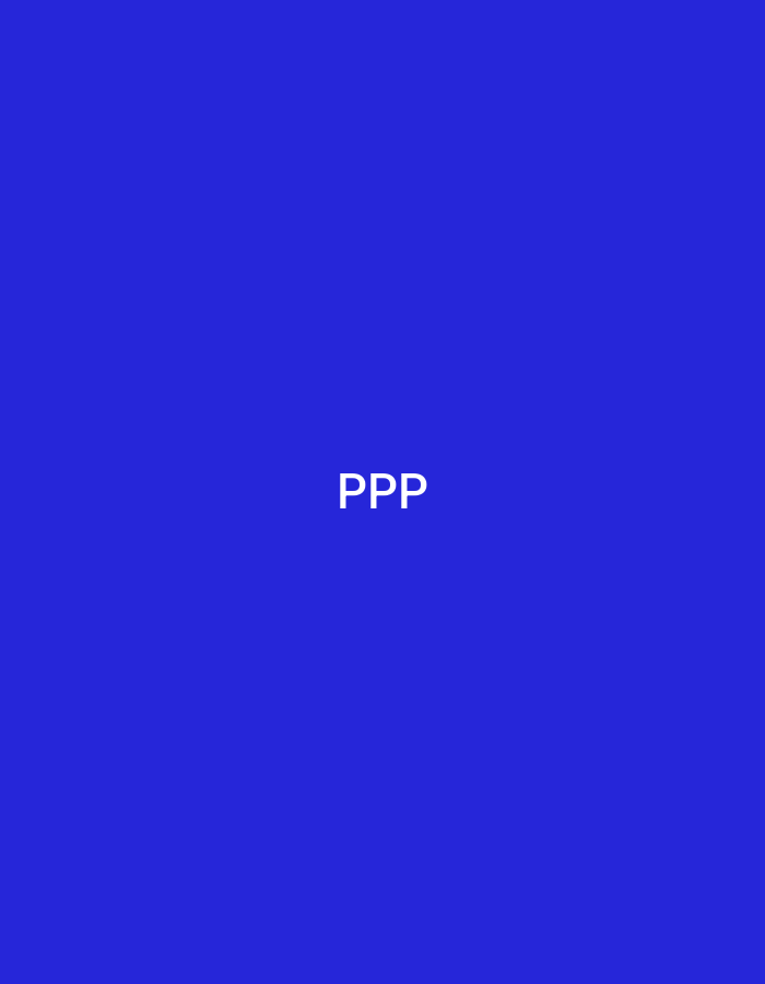 The image is a digital graphic featuring a solid, vibrant blue background. Centered on this monochromatic field are three uppercase white letters: "PPP". The image contains no discernible physical environment, people, subjects, objects, actions, or interactions. It provides no visual information pertaining to a specific geographical location, including the city of Casablanca, Morocco, or any other real-world setting.