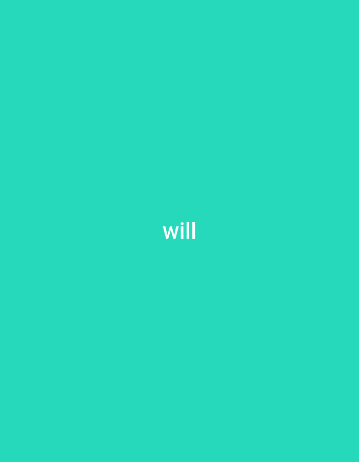 The image displays the word "will" centered on a bright teal background. There are no people, objects, or environmental details present. The location of Jauro Shomwa, Nigeria is not depicted or suggested by the image.