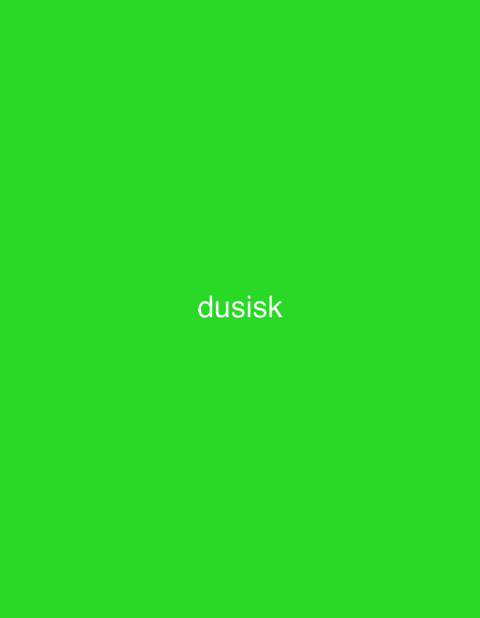 The image is a solid green background with the word "dusisk" in white text centered horizontally. It is impossible to determine the location within the city of Yerevan, Armenia, as the image contains no discernible landmarks, buildings, or other contextual information. There are no people, subjects, objects, actions, interactions, or environmental details present other than the color and the word.