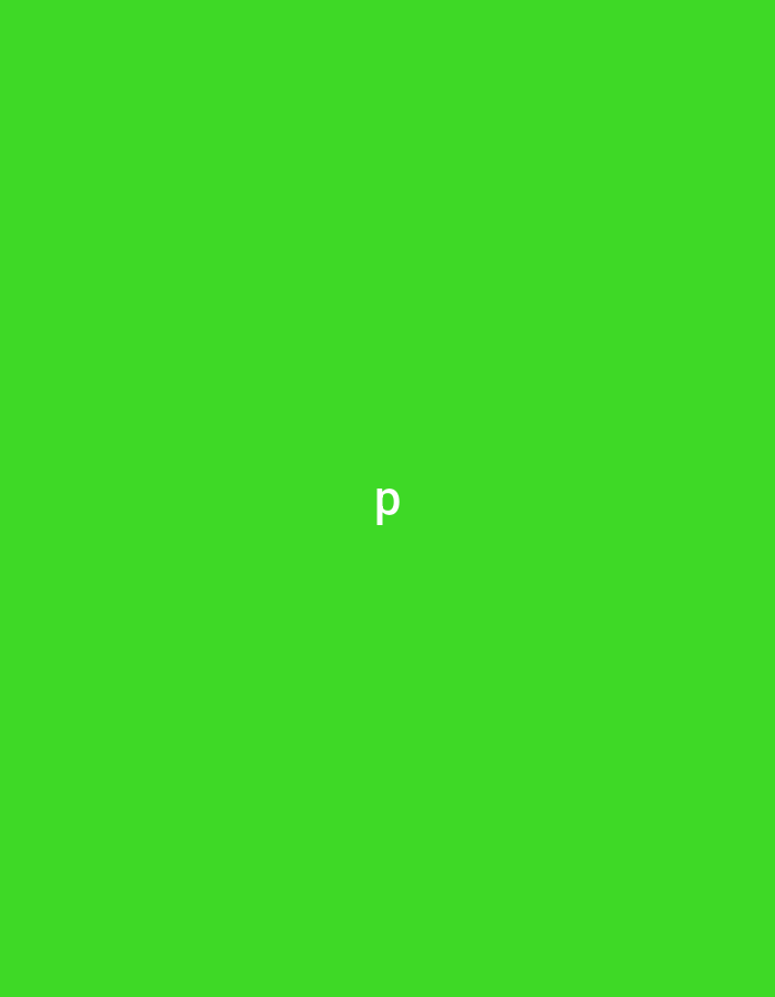 A green background with the letter "p" in the center.