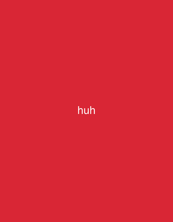 The image is a plain, solid red background with the white text "huh" centered horizontally and slightly above the vertical center. There are no discernible environmental features, people, or objects present in the image. The location in the city of Binjai, Indonesia is not relevant to the visual content of this image.
