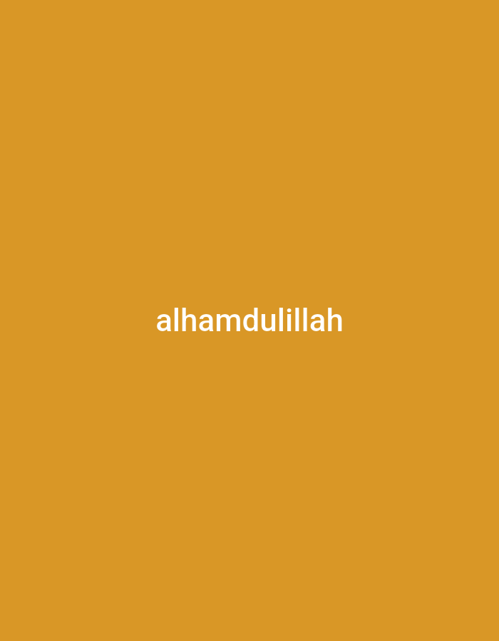The image is a simple, minimalist design featuring the word "alhamdulillah" in white, sans-serif text centered horizontally on a solid, muted orange background. There are no people, objects, or environmental details depicted in the image. The location in Pembataan, Indonesia is not discernible from the visual information presented.