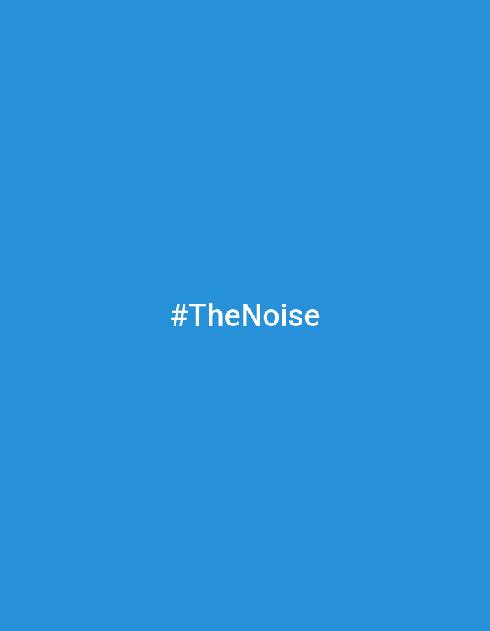 A light blue square with the text "#TheNoise" in white, centered. There is no additional information to determine the location or any other details.