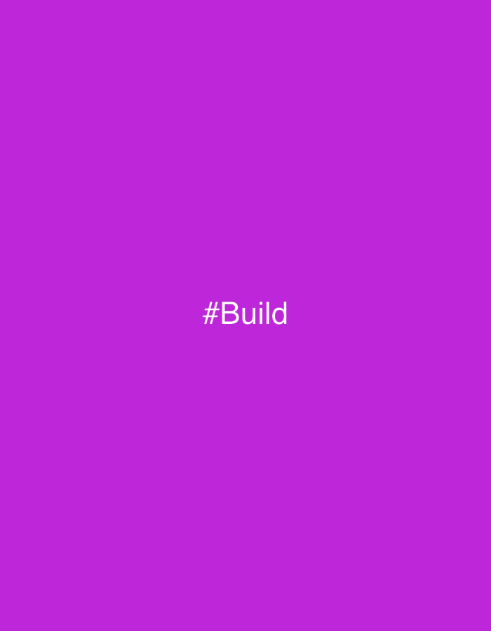 The image is a solid purple background with the word "#Build" written in white in the center. There is no information about Tel-Aviv, Israel in this image.