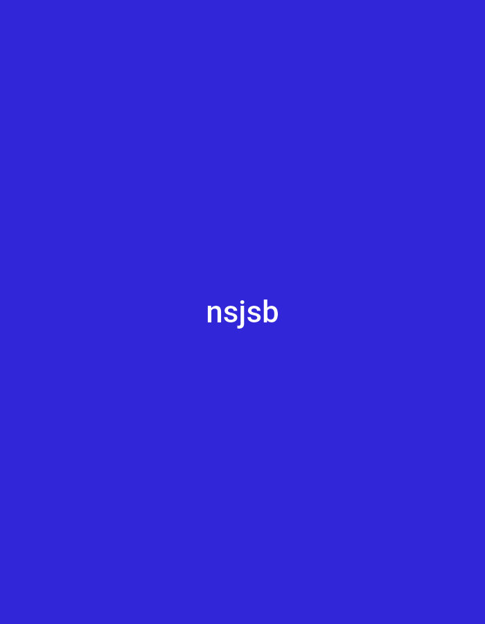 The image displays a solid, deep royal blue background. Centered horizontally and vertically on this background is the white, sans-serif text "nsjsb". The letters are in lowercase. There are no other visible objects, people, or environmental details. The image lacks any contextual information to determine a physical location in the city of Unknown, Unknown, or any other geographical area.