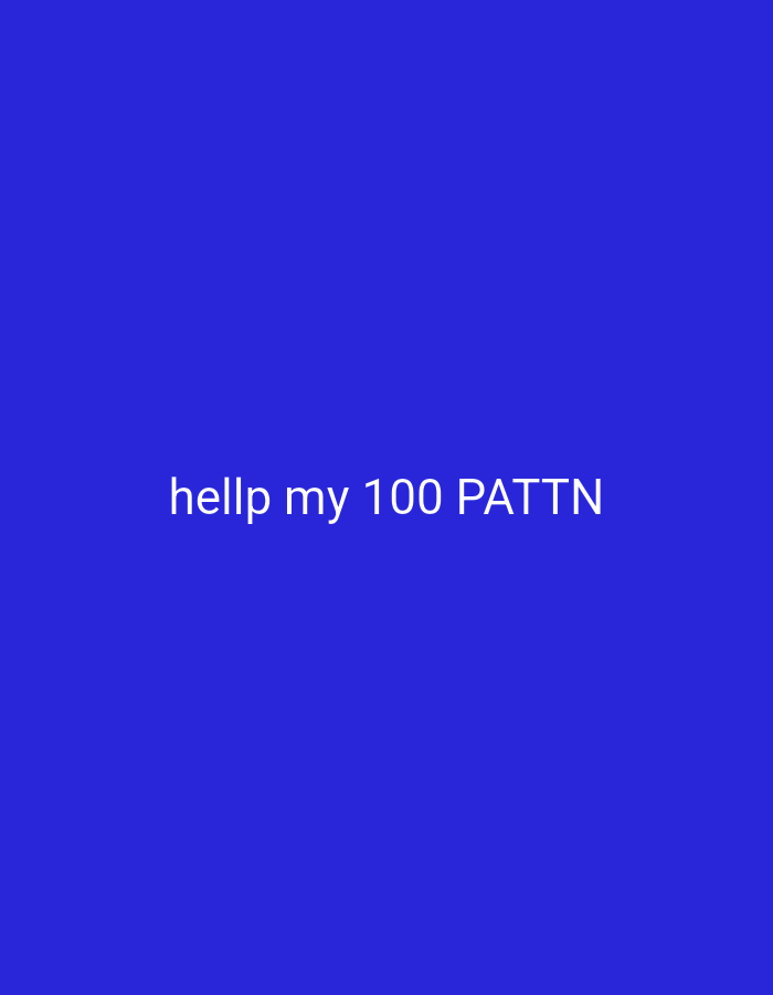 The image shows the text "hellp my 100 PATTN" written in white letters against a solid blue background. The image contains no depiction of Bukit Ketok, Indonesia, people, subjects, objects, actions, interactions, or any specific environment.