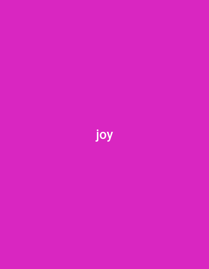 The image is a plain pink background with the word "joy" written in white text in the center. The word is in a simple, sans-serif font. There are no other objects or people visible in the image. The image has no discernible relation to the city of Jalingo, Nigeria.