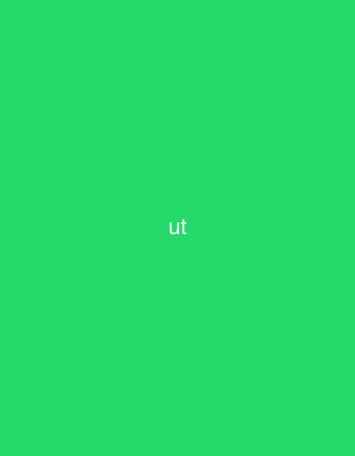 The image displays a solid, vibrant green background. Centered horizontally and vertically on this green field are the lowercase letters "ut" in white text. There are no other subjects, objects, or discernible scenes, activities, or events depicted in the image. The provided location context of Vagharshapat, Armenia, is not visually represented or suggested by any elements within the image.