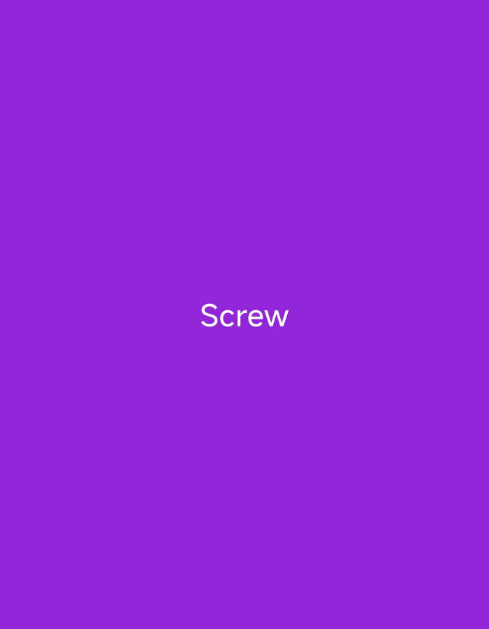 A solid purple background fills the entire frame of this image. Centered in the lower half of the image is the word "Screw" in white, sans-serif text. The text is clear and easily readable against the vibrant purple. There are no other objects, people, or scenery visible in the image. The image appears to be a digital graphic or a screenshot, as there are no environmental details to suggest a real-world location or time of day. The background color is uniform, with no shadows or variations in lighting. The text is the sole focus of the image.