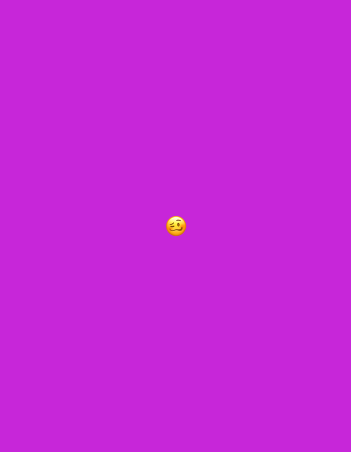 The image displays a uniform magenta background, against which a single yellow emoji is centrally positioned. The emoji is characterized by raised eyebrows, a slightly downturned mouth, and large, upward-looking eyes, conveying an expression typically associated with a 'wishing face' or 'pleading face.' No other subjects, objects, or environmental features are present within the visual composition. The scene is situated in the city of Santa Ana, Venezuela.