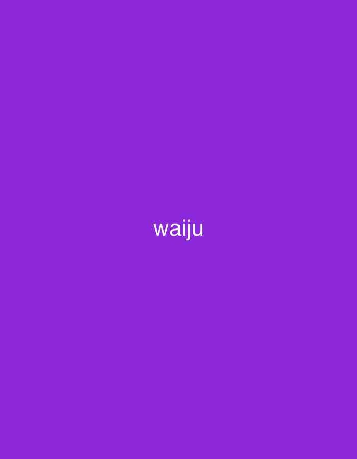 The image displays a flat, solid purple background. Centered on this background, the word "waiju" is rendered in white, lowercase, sans-serif text. No other visual elements, subjects, objects, actions, interactions, or environmental details are discernible within the image. This static digital graphic is associated with the city of Casablanca, Morocco.