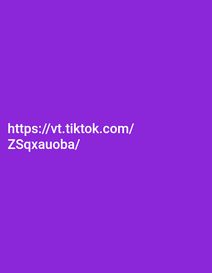 The image displays a purple background with white text. The text reads "https://vt.tiktok.com/ ZSqxauoba/". There is no information or visual content in the image that indicates any specific location in Cijeruk, Indonesia, or any details about people, subjects, objects, actions, or interactions. The image solely consists of text on a solid colored background.