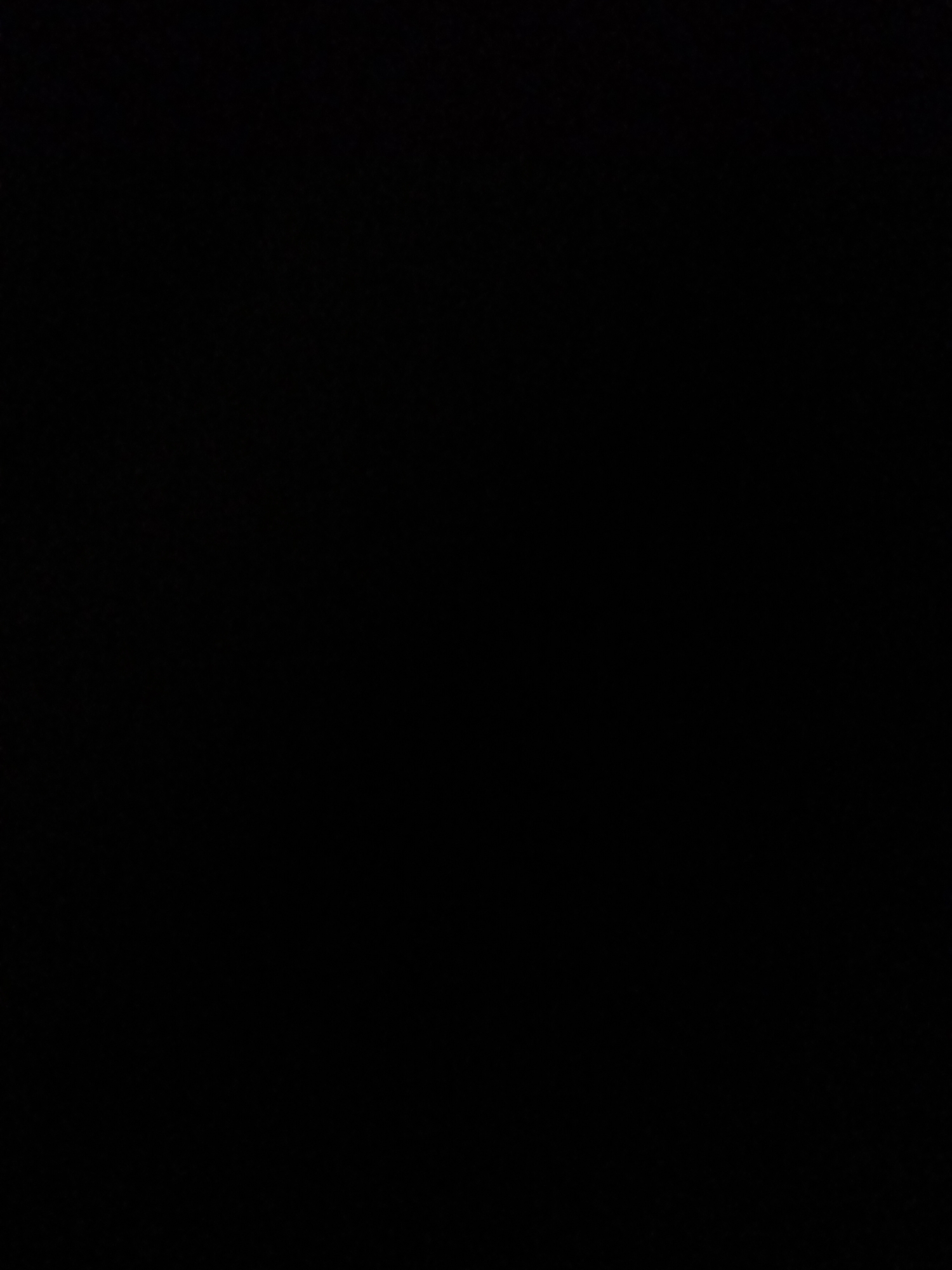 The image is entirely black, with no discernible subjects, objects, scene, activity, or notable details. There is no visible text. The lack of any visual information means that it is impossible to provide any context regarding time of day, weather, location, or emotions.