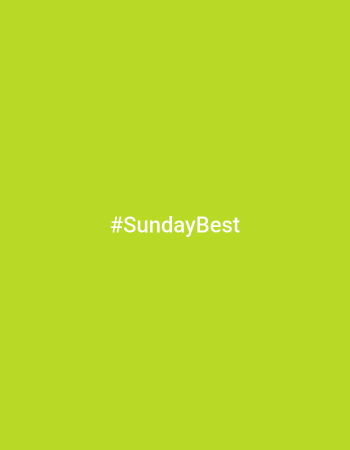 The image is a solid field of bright green, with the text "#SundayBest" in white, centered horizontally and vertically. The image does not contain any elements that allow determining the location in the city of Diepholz, Germany.