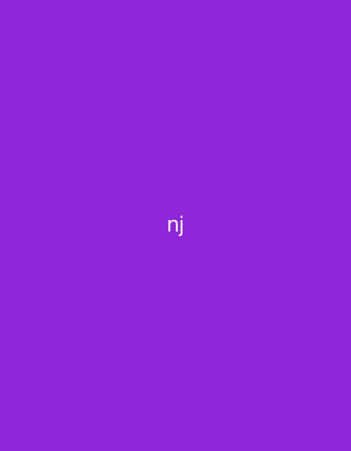 The digital graphic, located in the city of Casablanca, Morocco, presents a uniform dark purple background. Centrally positioned on this background are the two lowercase letters "nj" rendered in white, sans-serif typography. No other visual elements, figures, objects, or environmental details are present within the image.