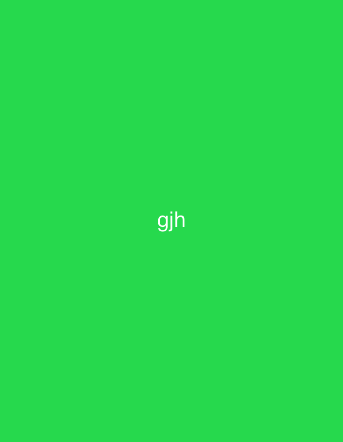 The image displays a uniform, vibrant green background. Centrally positioned on this background are the white, sans-serif, lowercase letters 'gjh'. No other visual elements, objects, or environmental details are present within the image frame. This graphic content is described as being located in the city of Casablanca, Morocco.