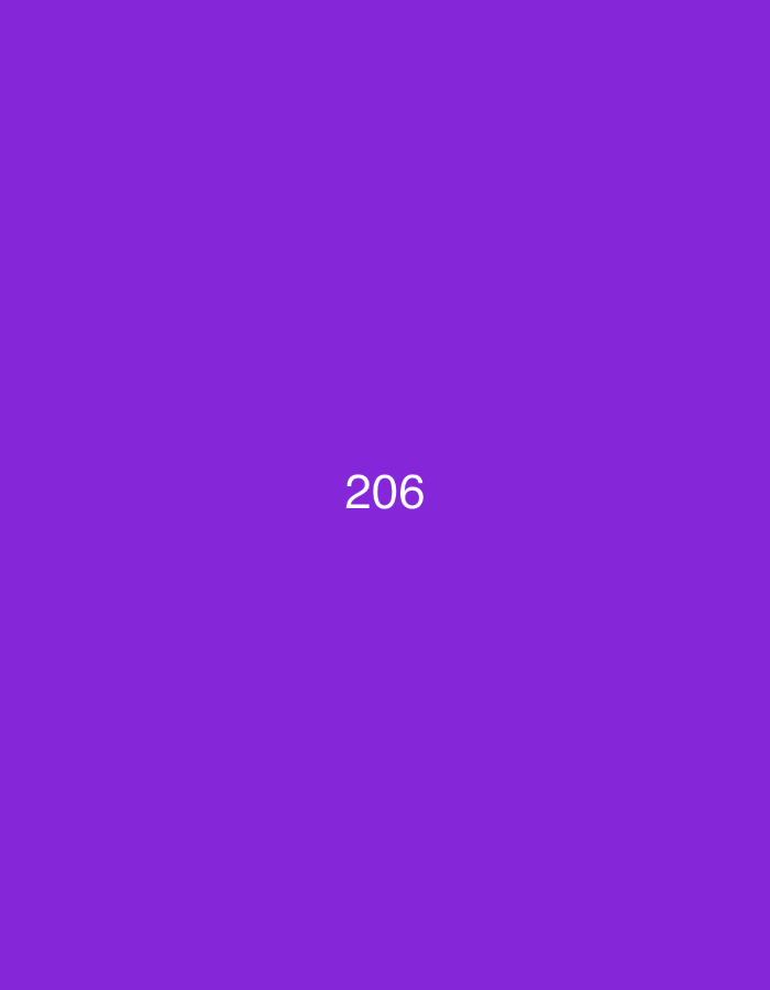 The image is a solid purple background with the number "206" in white text in the center. There is no discernible location in the city of Đà Nẵng, Vietnam, or any people, subjects, objects, actions, or interactions.