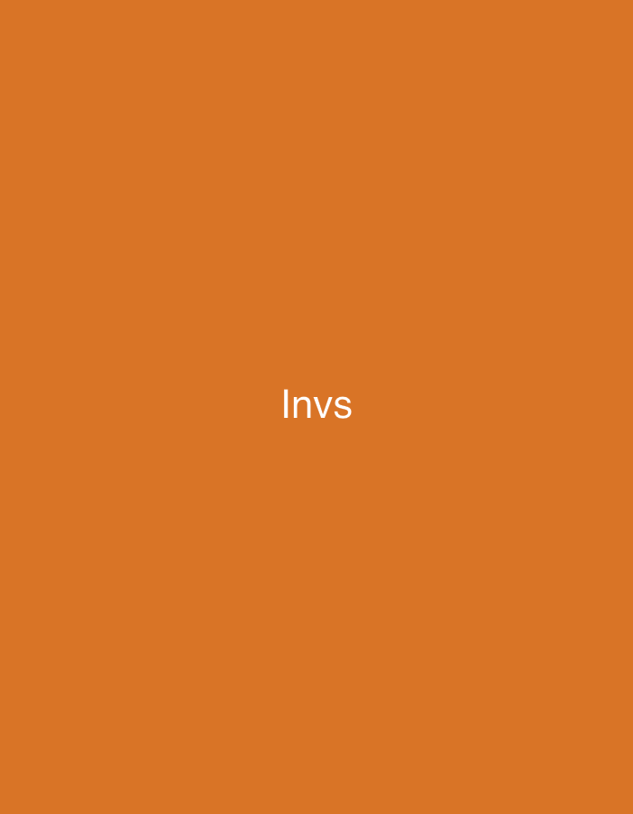 The image displays a flat, uniform orange background. Centrally positioned on this background, the white sans-serif text "Invs" is visible. No other discernible objects, individuals, actions, or environmental features are present. The image provides no identifiable geographical markers or landmarks, making it impossible to ascertain a specific location within the city of Casablanca, Morocco.