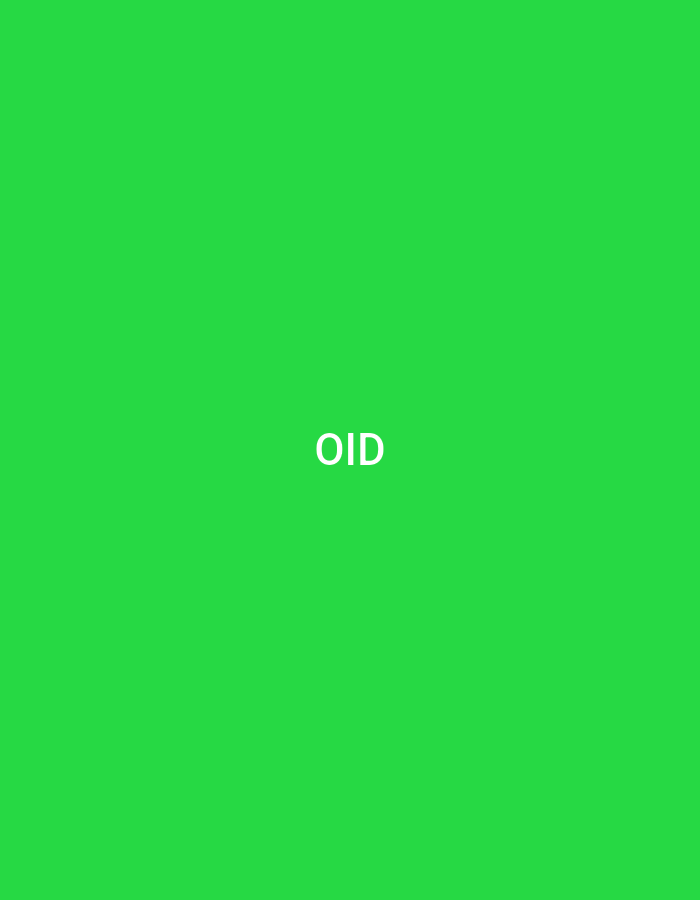 The image displays a solid, vibrant green background. Centered horizontally and vertically on this background are the three capital letters "OID" in a sans-serif white font. There are no people, other subjects, objects, actions, or discernible environmental elements depicted. The image is purely graphic and does not contain any visual information to suggest a physical location in Casablanca, Morocco, or anywhere else.